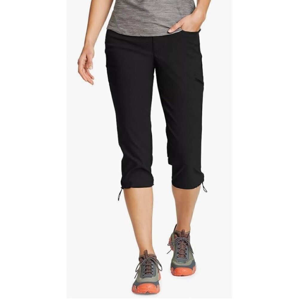 Eddie Bauer EUC Black Rainier‎ Cargo Capri Pant - Women’s 14